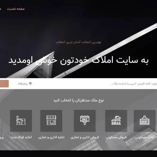 طراحی سایت املاک