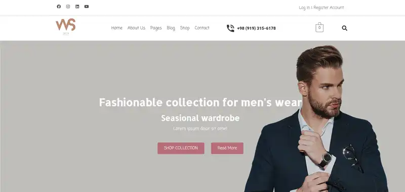 WordPress Clothing Store Template