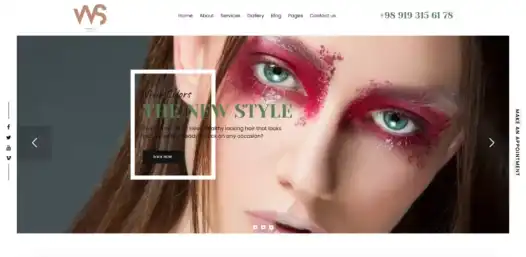 طراحی سایت آرایشگاه زنانه